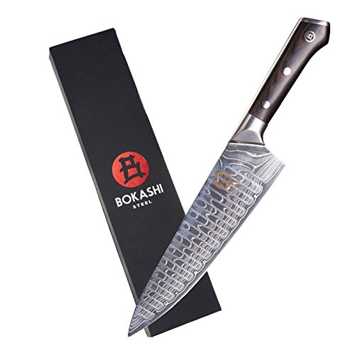 BOKASHI STEEL Chef's Knife - KASAI Series - Japanese AUS-10V - Vacuum Treated - 8.6