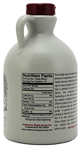 Anderson's Pure Maple Syrup, Grade A Very Dark/Grade B, 32 Ounce (Frustration Free Packaging) - Thumbnail 5