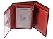 Visconti TR-34 Classic Tri Fold Wallet Passcase/ID Wallet made of Veg Tan Leather (Black/Red)