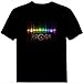 Tricandide Adult Couple LED Flashing Audio Control T-Shirt Night Club Wear, Colorful Horn, XXL