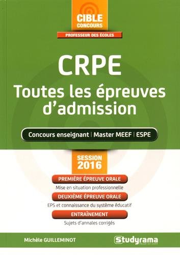 CRPE, toutes les épreuves d'admission