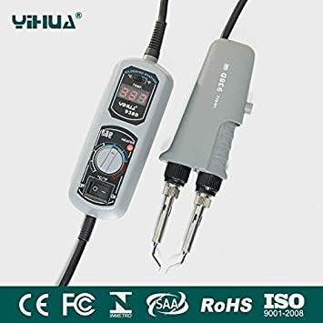 Sellify Electric Soldering 110V/220V EU/Us/Gb/Au Plug Yihua 938D Portable Hot Tweezers Mini Soldering Station Hot Tweezer for Bga SMD Repairing - (Plug Type: Us) : US