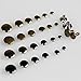 WUTA Leather Double Round Cap Rivets 6 Sizes & 4 Colors Pack of 50 Sets (6mm, Bronze)