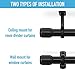 Rose Home Fashion 1 Inch Curtain Rods with Cap Finials 72 to 144-Inch, 1 Inch Curtain Rod, 1 inch Curtain rods, Rustic Curtain Rod, Curtain Rods for Windows 66 to 120 Inch: Black