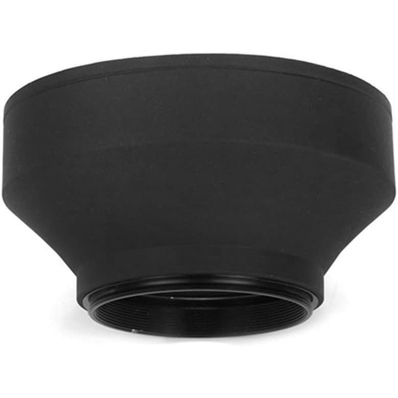 3 in 1 Rubber Foldable 3 Stage Lens Hood for Lens 49 52 55 58 62 67 72 77 mm Compatible with Canon Compatible with Nikon