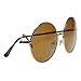 zeroUV - Super Large Oversized Metal Round Circle Sunglasses