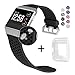 Jobese Compatible with Fitbit Ionic Bands, Breathable Soft Silicone Sports Strap with Crystal Protective Case Replacement Accessories Wristbands Men Women