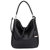 DAVIDJONES Women's Top Handle Shoulder Hobo Handbags Tote Purse Black