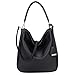 Handbags for Women Black Lightweight Compact Fashion Hobo Designer Boho Crossbody Ladies Purse Satchels Shoulder Bags Tote Vegan Leather School Porketbooks Bucket