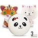 Oh Squishies Slow Rising | 3PCS Jumbo Kawaii Panda Tiger Cat Squishy Toys, Super Soft & Slow Rising, Scented Package | Sensory, Autism, Stress Relief | Exclusive Designs for Kids and Adults