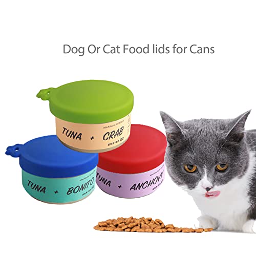 Yobbai 6 Pack Cat Food Cans Lids, Food Safe BPA Free & Dishwasher Safe