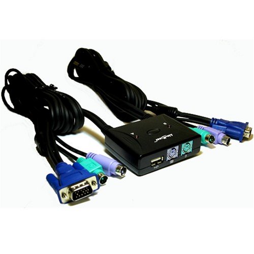 LinXcel-PU-121B-2-Ports-PS2-with-1-Port-USB-KVM-Switch-with-Cables