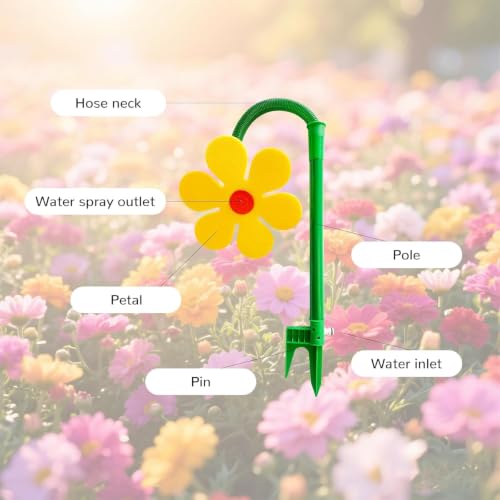 High Pressure Sprinkler Nozzle Nozzle | Adjustable Spray Accessory Hand Resistant | High Pressure Nozzle for Garden Hose | (Orange)