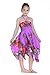 Girl Gypsy Uneven Button Hawaiian Luau Dress in Purple 12