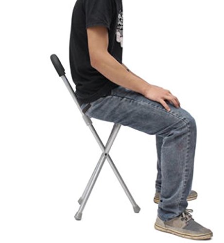 Outdoor Travel Folding Stool Chair Portable Tripod Cane Walking Stick Seat Camping Hiking [US Warehouse] by ShopIdea - Thumbnail 5