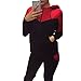 Flymall Cotton 2PCS Sport Pullover Hoodie Tracksuit Sweatshirt Sweatpant Set