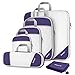 Gonex Compression Packing Cubes Mesh Organizers L+M+S+XS+Slim+Laundry Bag Purple