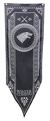 Game of Thrones Tournament Banners 5 pc. Set - Thick Double Layered - House Stark, Lannister, Targaryen, Baratheon, and Night's Watch