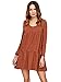 ROMWE Women's Bohemian Long Sleeve Loose Casual Dress Tunic Top