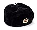 Black Fur Winter Ushanka Hat with RED STAR Emblem X-LARGE