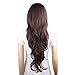 MelodySusie Long Big Curly Wig for Women, 31 inches Hair Replacements Wig with Bang, Synthetic Fiber, Natural as Human Hair, for Halloween Daily Party Cosplay Costume, Wig Cap Included, Dark Brown