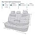 FH Group Car Seat Cover for Back Seat Premium 3D Air Mesh Black Seat Cover Universal Fit Rear Seat Cover Split Bench Car Seat Protector for Dogs and Kids, Car Interior Accessories for SUV Sedan Van