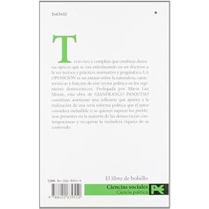 La oposicion /Tthe Opposition (El Libro De Bolsillo) (Spanish Edition)