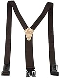 Perry Products SN200 Men's Clip-On 2-in Suspenders(Regular, Brown)