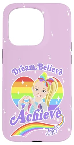 iPhone 15 Pro Nickelodeon JoJo Siwa Dream Believe Achieve Rainbow Heart Case