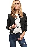 ROMWE Women's Classic Zipper Short Bomber Jacket Coat