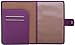 Travelambo RFID Blocking Genuine Leather Passport Holder Wallet Cover Case Wing Pocket (Purple)
