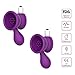 2 PCS Electric Nipples Sucker Pump-Pelepas Medical Silicone Silent Powerful Vibrating Bullet Breast Pump Clit Massager Teasers Sex Toys Suitable for Both Sexes (Purple)