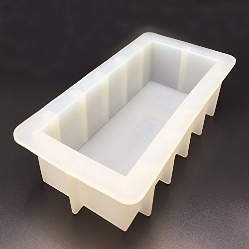 Cafolo loaf soap silicone mold 8" rectangular whit…