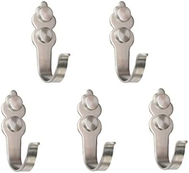 FYRONDY Brush stainless steel Single Prong Robe Wall Mount coat hook 5 in pack (4/5 W)