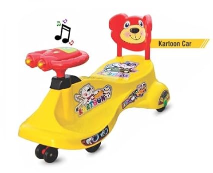 Goyals Kartoon Magic Car, Ride-on Toy - Yellow