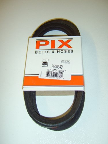 754-0349, 954-0349 Replacement belt made with Kevlar. For MTD, Cub Cadet, Troy Bilt, Black, YardMan