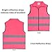 RFX+CARE Reflective Vests High Visibility Safety Vest Zipper Front with Reflective Strips for Running or Working, 3M Reflector, Pink (S/M)