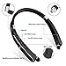 Bluetooth Headphones, Dostyle Wireless Bluetooth Headphones [30 Hours Playtime] Neckband Bluetooth Headset with Mic & Retractable Design Compatible for X/8/XS Plus Samsung Galaxy S9 S10 (Black)