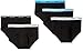 Calvin Klein Men's Underwear Cotton Classics 5 Pack Briefs, Black/Black/Clear Water/Rapid/Gaze/White, Large
