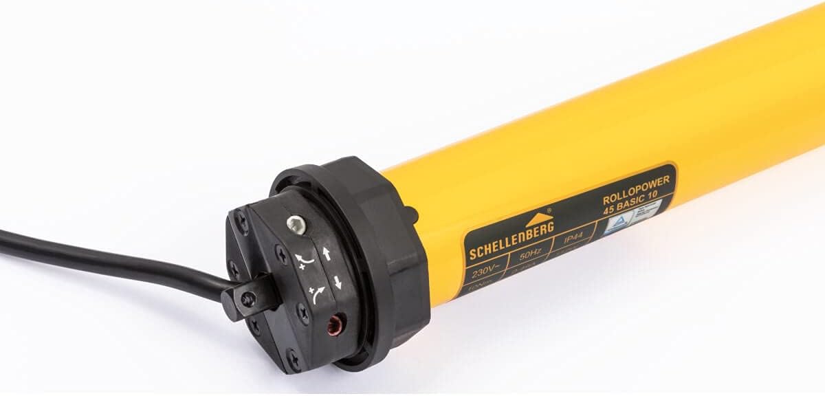 Schellenberg Action 20223 Roller Shutter Motor for 60 mm Steel Tube Shafts, Mechanical End Position Adjustment