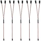 Sutemribor 30cm Remote Control Y Servo Extension Cable, Male to Female (Pack of 5)