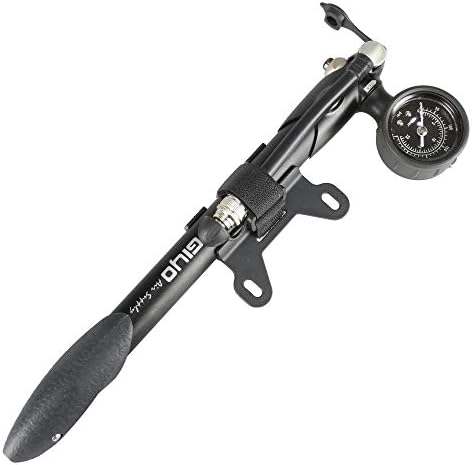 GIYO Bike Bicycle 2 in 1 Schrader Presta Tyre and Shock Pump with Gauge 300PSI