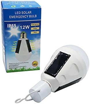 Rechargeable Solar Emergency LED Blub E27 7W/12W Portable Indoor Outdoor Tent Camping Fish Lamp 85V-265V (12W)