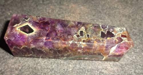 cacoxenite 1pc #404 Large Rare, Super 7 Natural Melodies Stone / Sacred 7 Crystal Healing Gemstone Tower / Wand , Obelisk, Reiki Stone