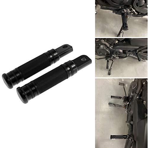 Goldfire Pair Billet CNC Aluminum Motorcycle Foot Pegs For Harley Style Male Mount Footpegs Footrest (Black) - Thumbnail 5