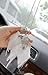 MLOVESIE Car Charm Rear View Mirror Hanging Ornament Feather Home Decor Sweater Chain Necklace (White)
