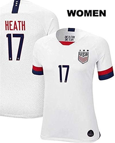 LISIMKE Soccer Team USA National Home Tobin Heath#17 Womens Replica Jersey:Jersey&Shorts Kid Youth Replica Jersey Kit