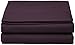 Clara Clark Supreme 1800 Collection Wirnkle Free Hypoallgenic Single Flat Sheet - Queen Size, Eggplant