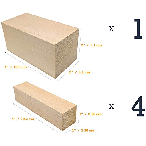 Basswood Beginner's Premium Carving Blocks Kit Best Wood Carving