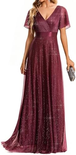 jaeden bridesmaid dresses JAEDEN Bridesmaid Dresses Chiffon Long - V-Neck, Dominican Republic